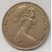 AUSTRALIA 1974 . TWENTY  20 CENTS COIN . ERROR . SPLIT PLANCHET